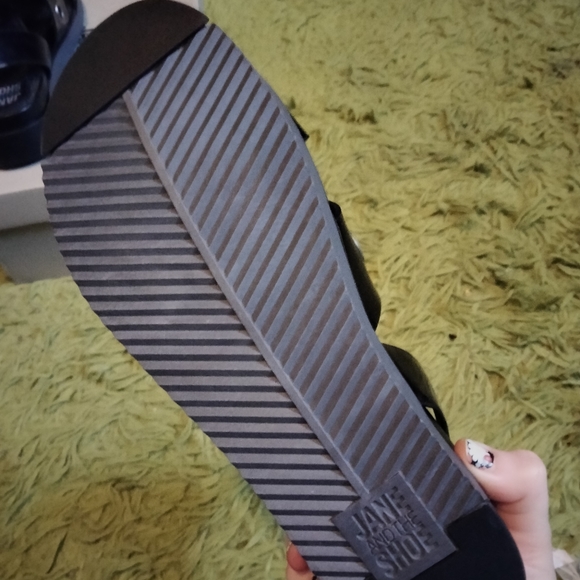 Women's black platform slingback sandals size 6.5 - Picture 5 of 5